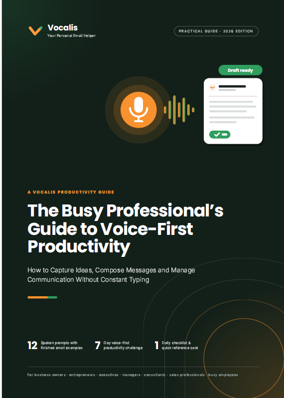 Cover of The Busy Professional's Guide to Voice-First Productivity